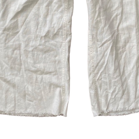 Westbound The Island Crop Mid Rise Wide Leg Frayed Hem Linen Blend Nwt Pants 3X - Picture 5 of 5